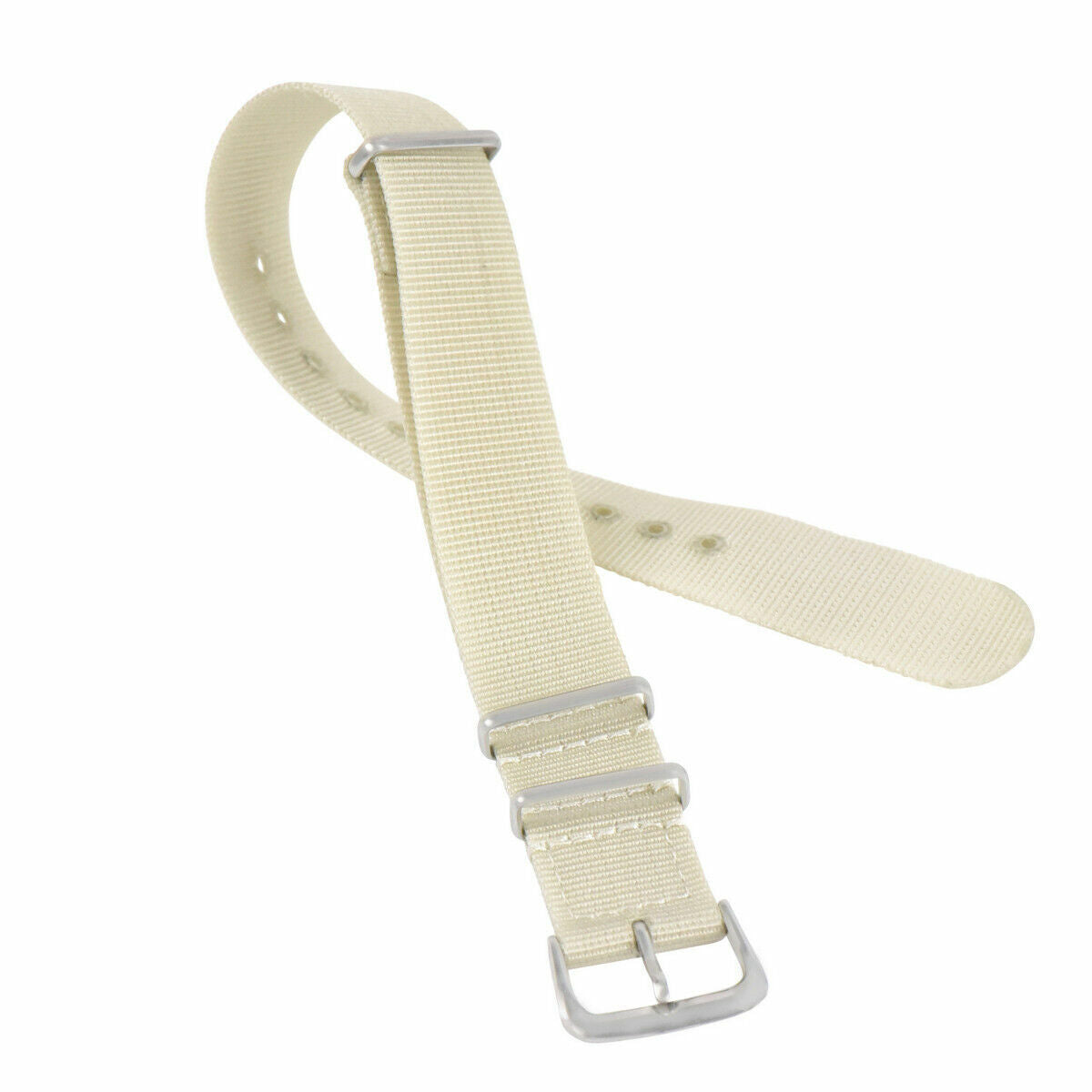 18MM NYLON WATCH BAND STRAP BEIGE