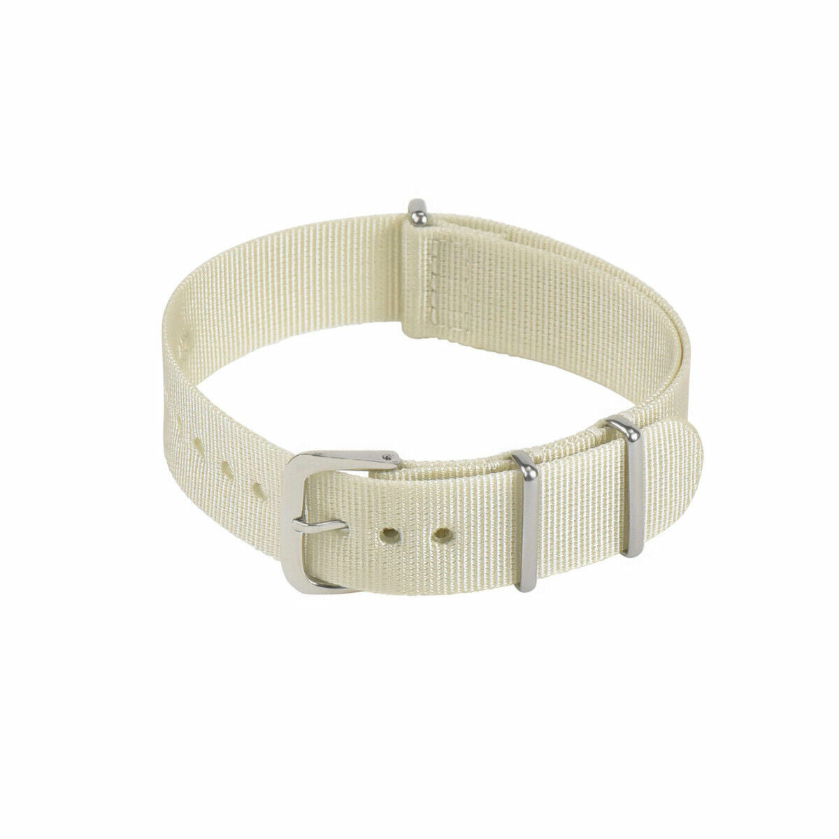 18MM NYLON WATCH BAND STRAP BEIGE