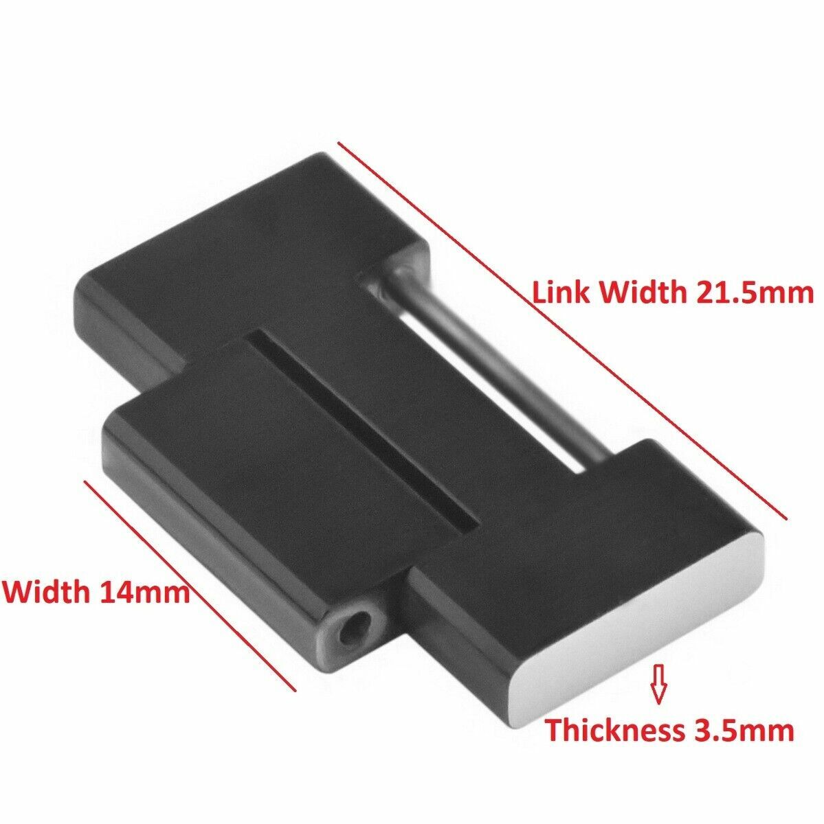 21.5MM LINK FOR FIT CARTIER SEATIMER W31077U2 3025 WATCH BAND BLACK PVD