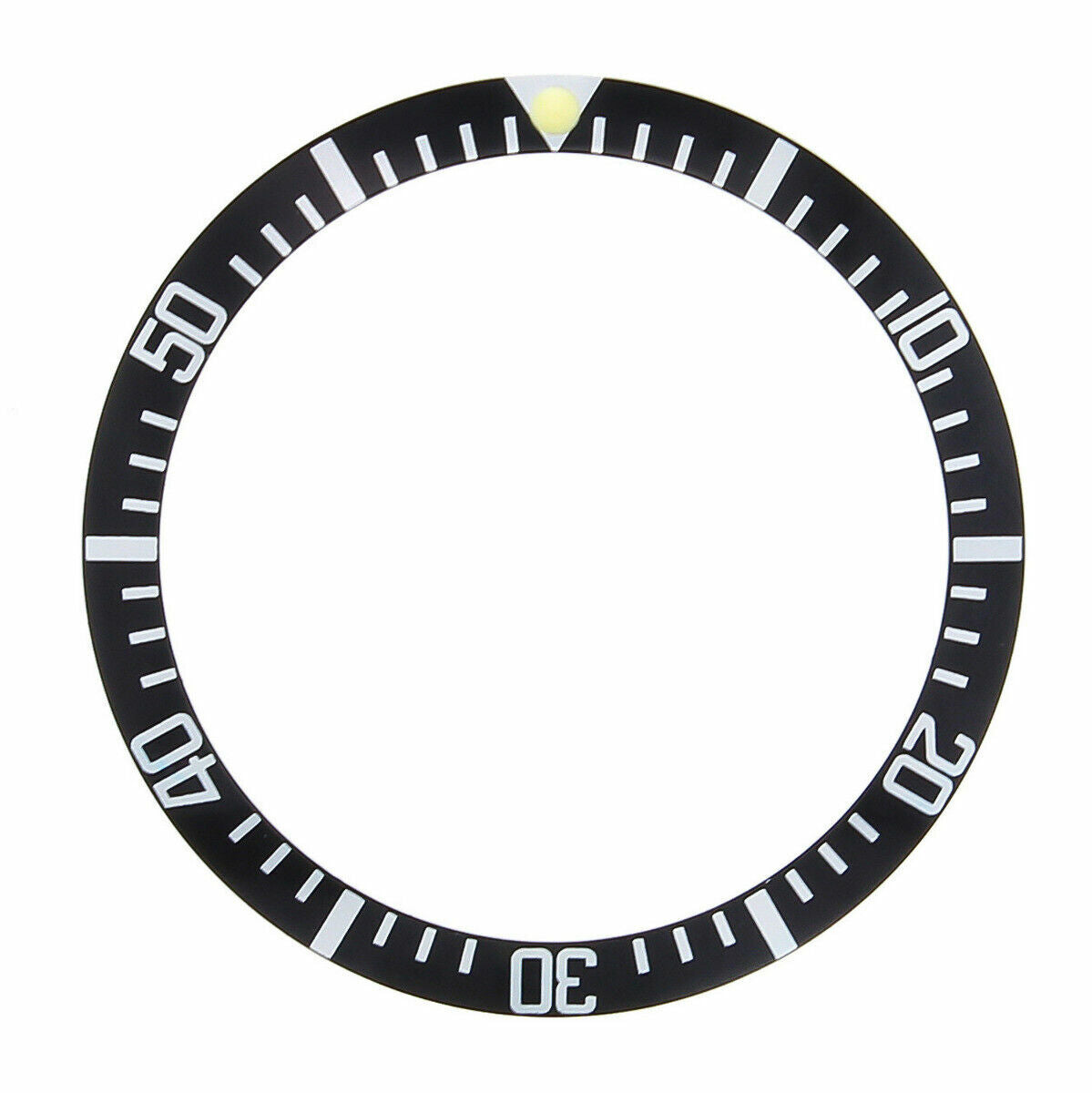 REPLACEMENT BEZEL INSERT FADED BLACK WITH PEARL FOR WATCH 36.40MM X 30.40MM