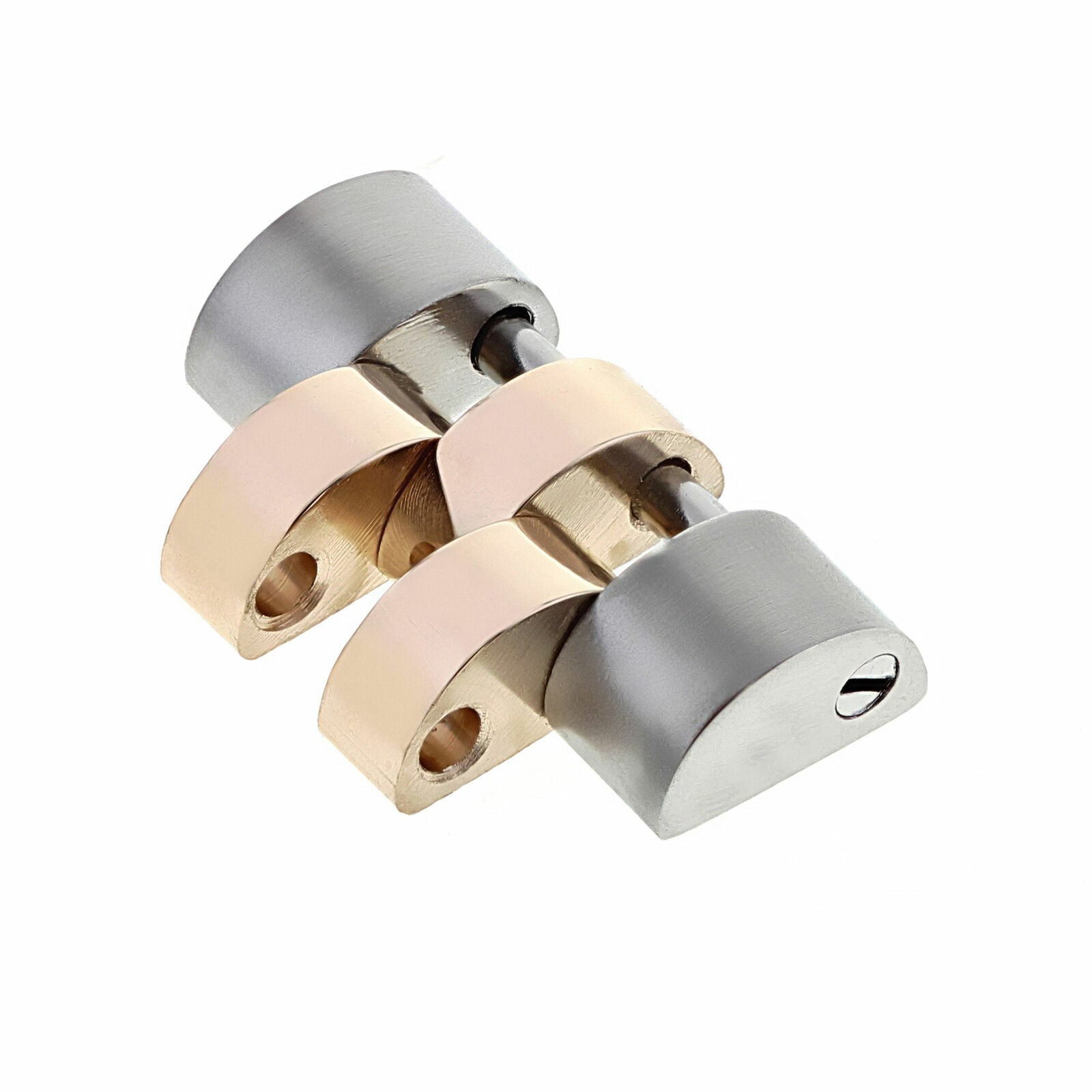 MIDSIZE 18K/SS ROSE REAL GOLD JUBILEE WATCH BAND LINK FOR ROLEX NEW MODEL SOLID