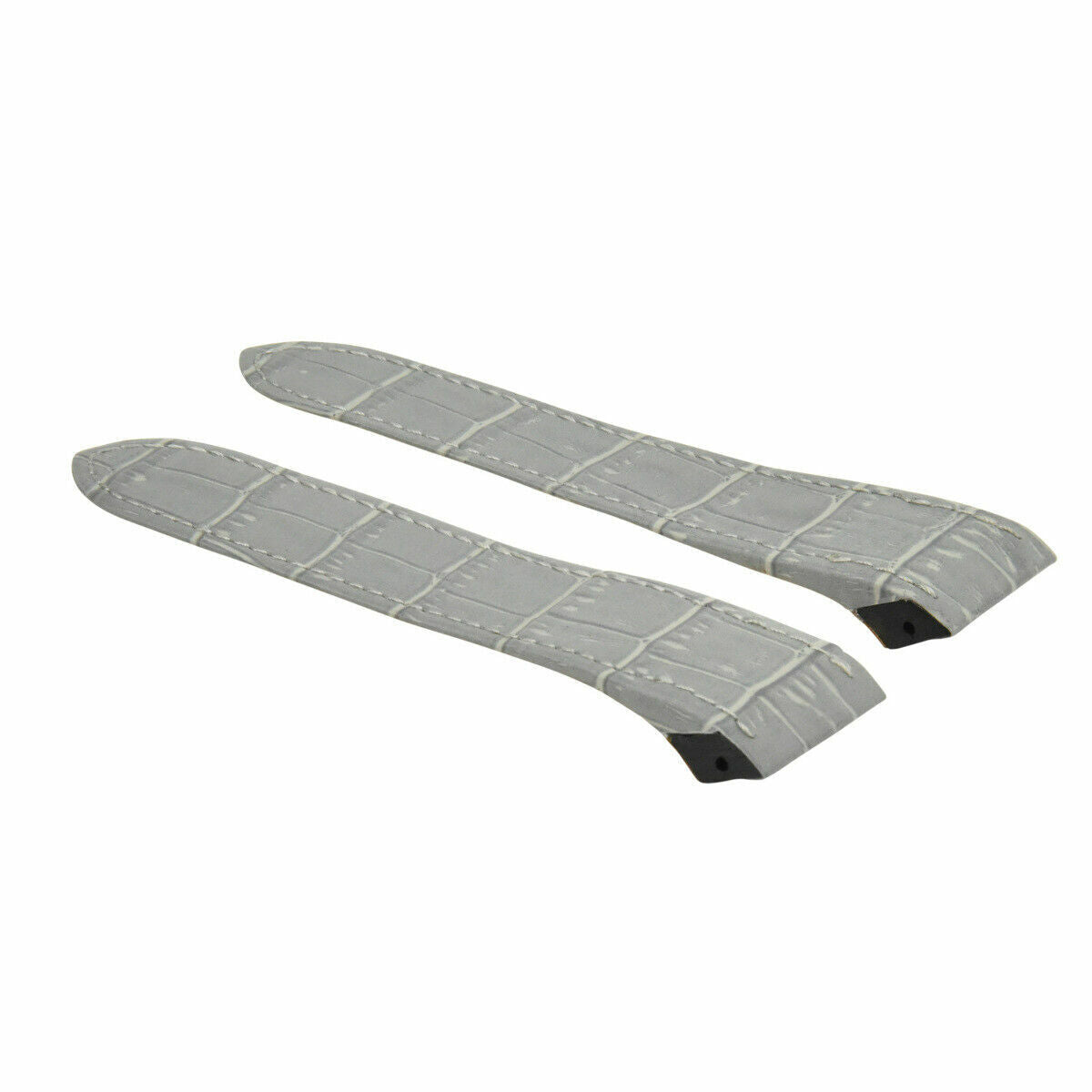 20MM LEATHER STRAP ALLIGATOR BAND FOR CARTIER SANTOS 100 2878 MIDSIZE 33MM GRAY