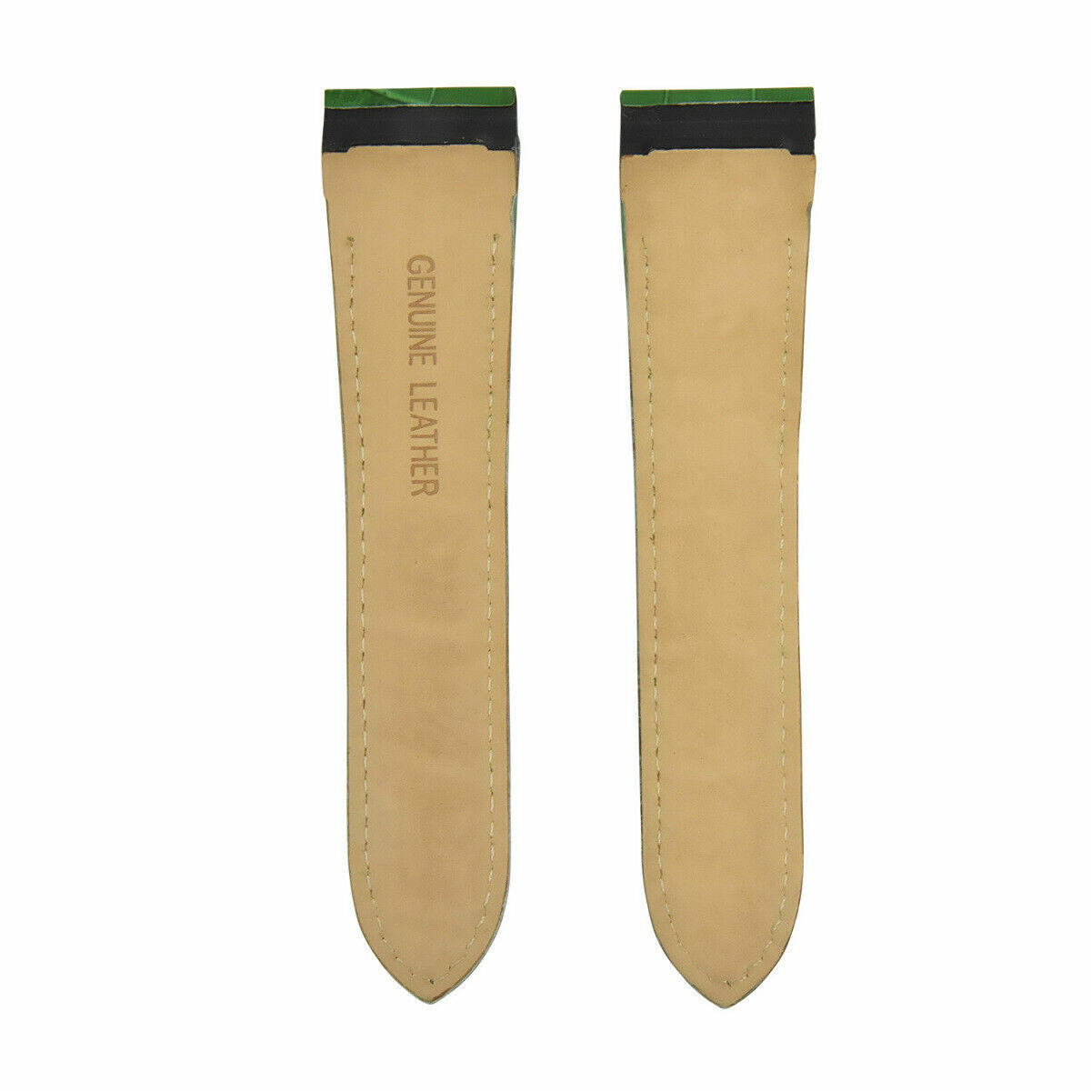 20MM LEATHER STRAP ALLIGATOR BAND FOR CARTIER SANTOS 100 2878 MIDSIZE 33MM GREEN