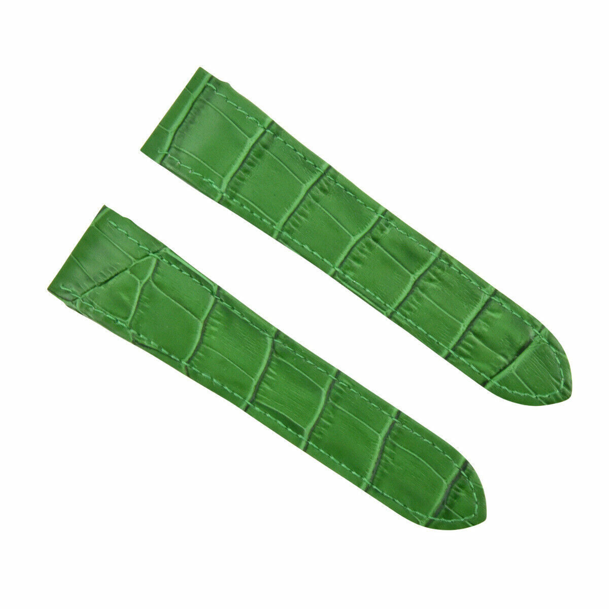 20MM LEATHER STRAP ALLIGATOR BAND FOR CARTIER SANTOS 100 2878 MIDSIZE 33MM GREEN