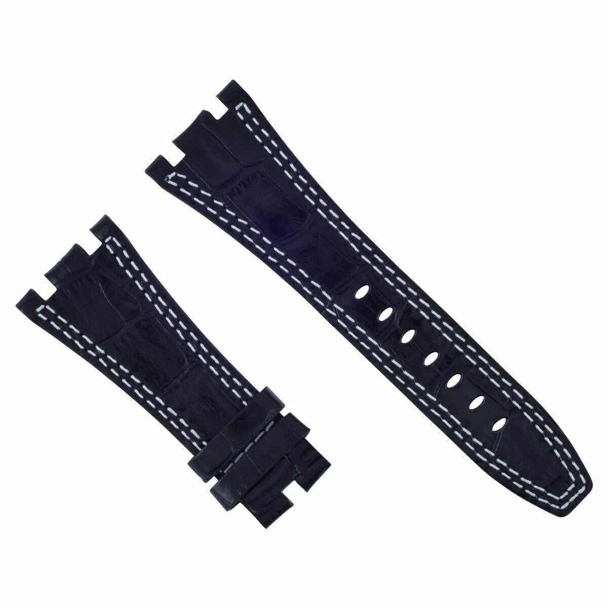 28MM LEATHER WATCH STRAP BAND FOR AP 42MM AUDEMARS PIGUET 15703ST 26470ST 15710