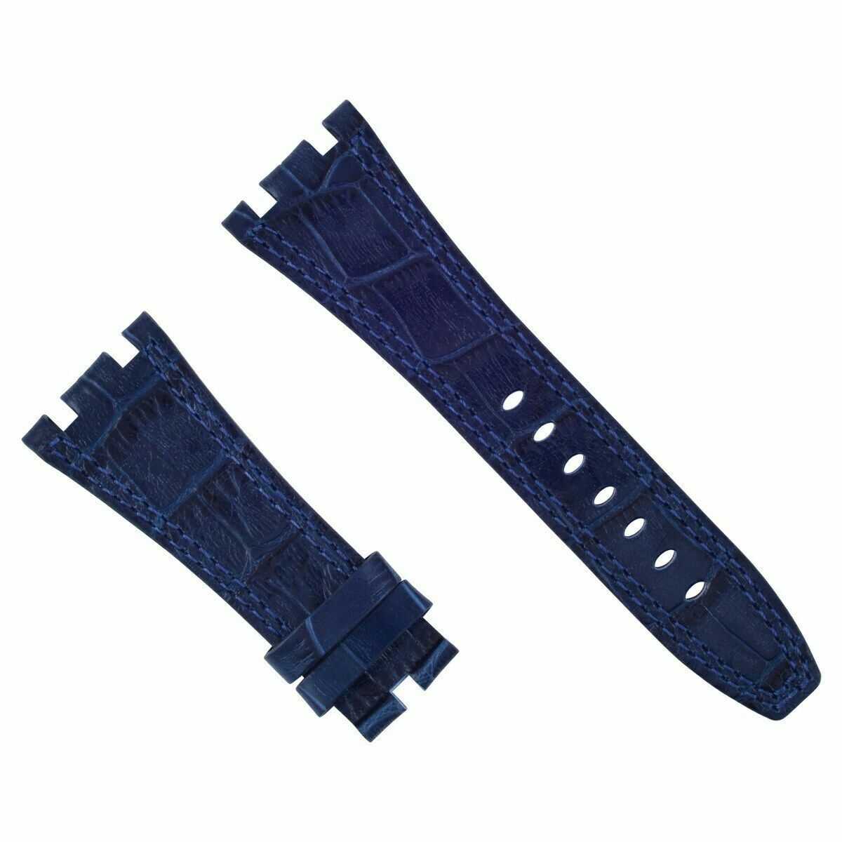 28MM LEATHER WATCH STRAP BAND FOR AP 42MM AUDEMARS PIGUET 15703ST 26470ST 15710, Blue