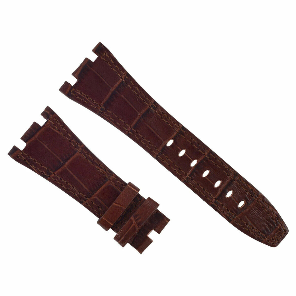 28MM LEATHER WATCH STRAP BAND FOR AP 42MM AUDEMARS PIGUET 15703ST 26470ST 15710, Light Brown