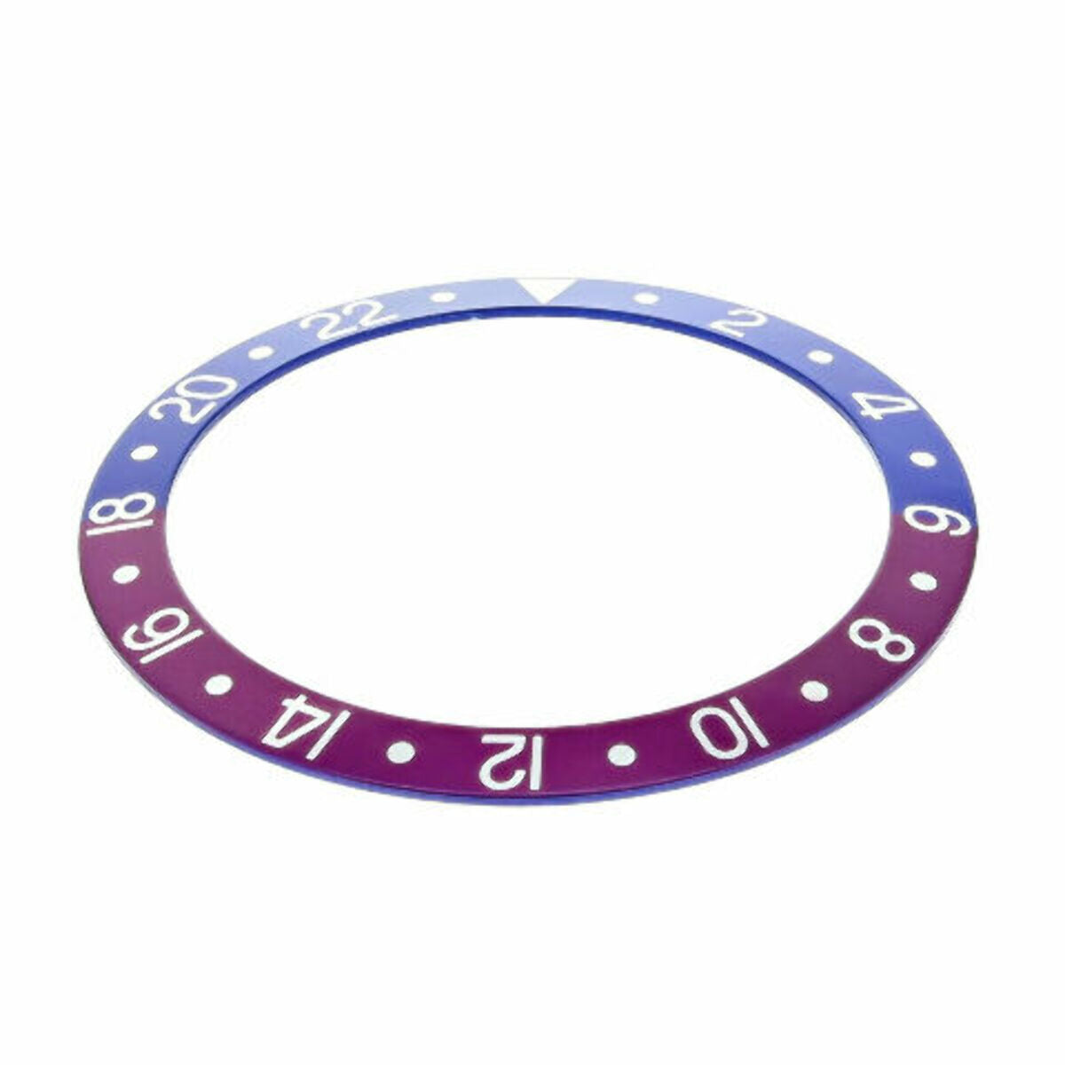 REPLACEMENT BEZEL INSERT FUCHSIA BLUE/RED PINKISH FOR WATCH 37.60MM X 30.20MM