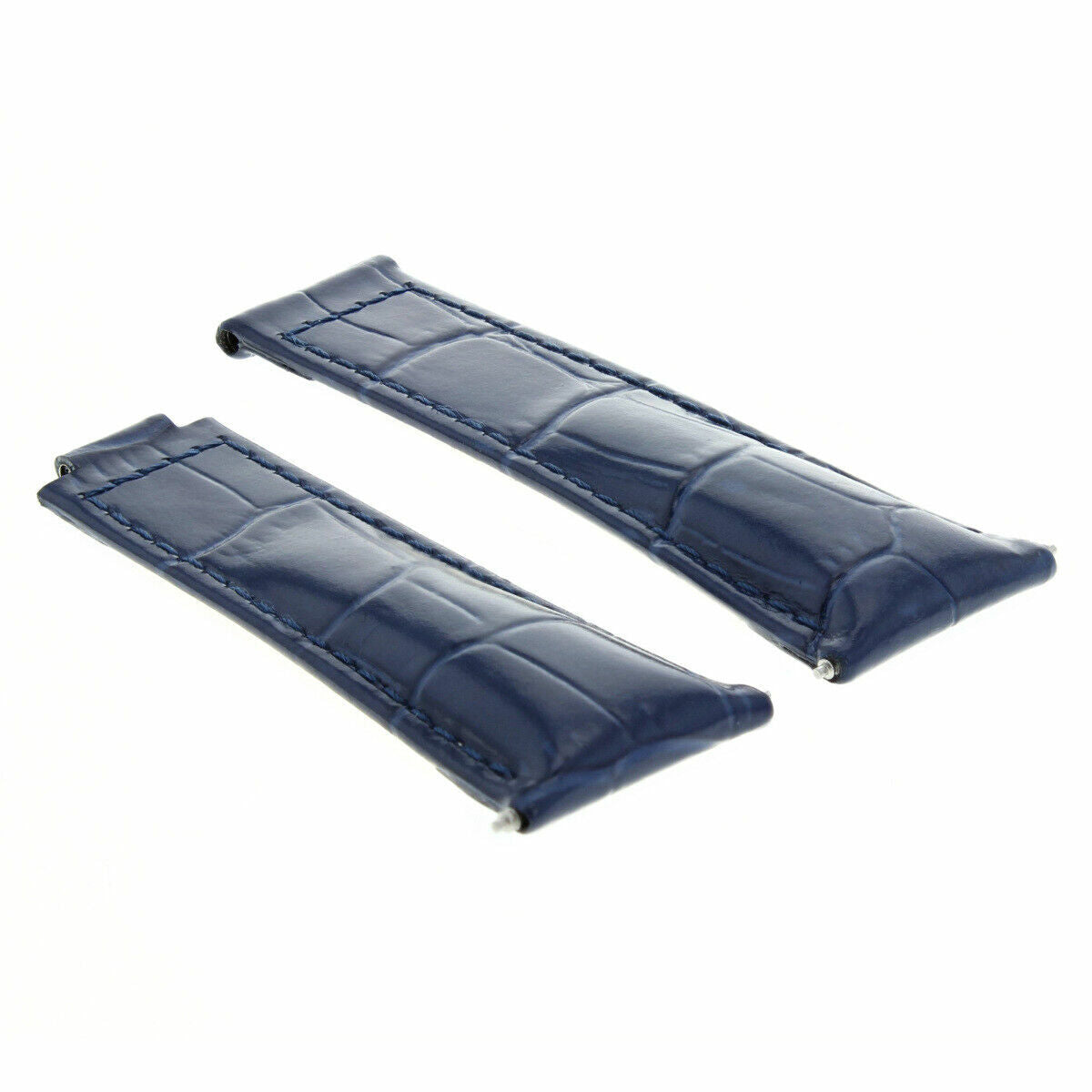 LEATHER WATCH STRAP BAND FOR ROLEX DAYTONA 16518 16519 1116520 116528 BLUE SHORT