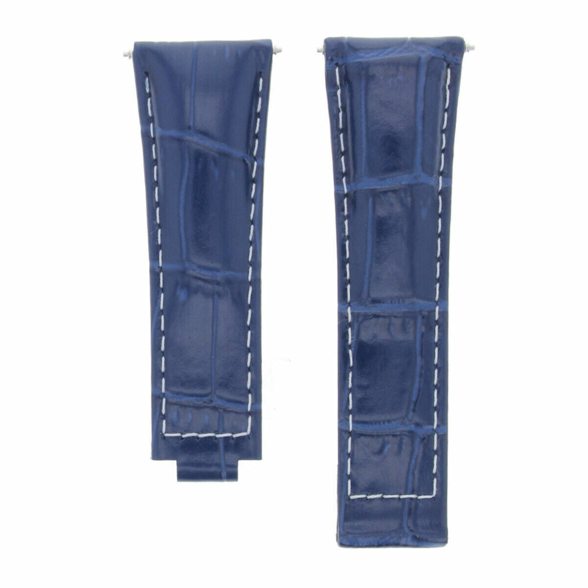 LEATHER WATCH STRAP BAND FOR ROLEX DAYTONA 16518 16519 16520 16528 BLUE WS SHORT