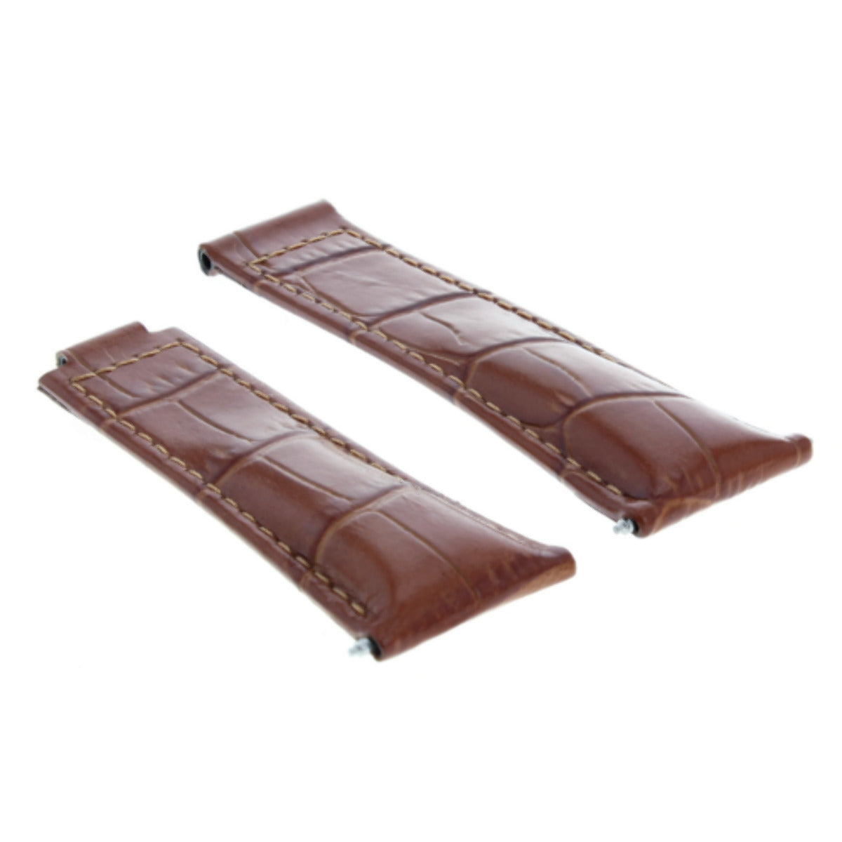 LEATHER WATCH STRAP BAND FOR ROLEX DAYTONA 16518 16519 16520 16523 L/BROWN LONG