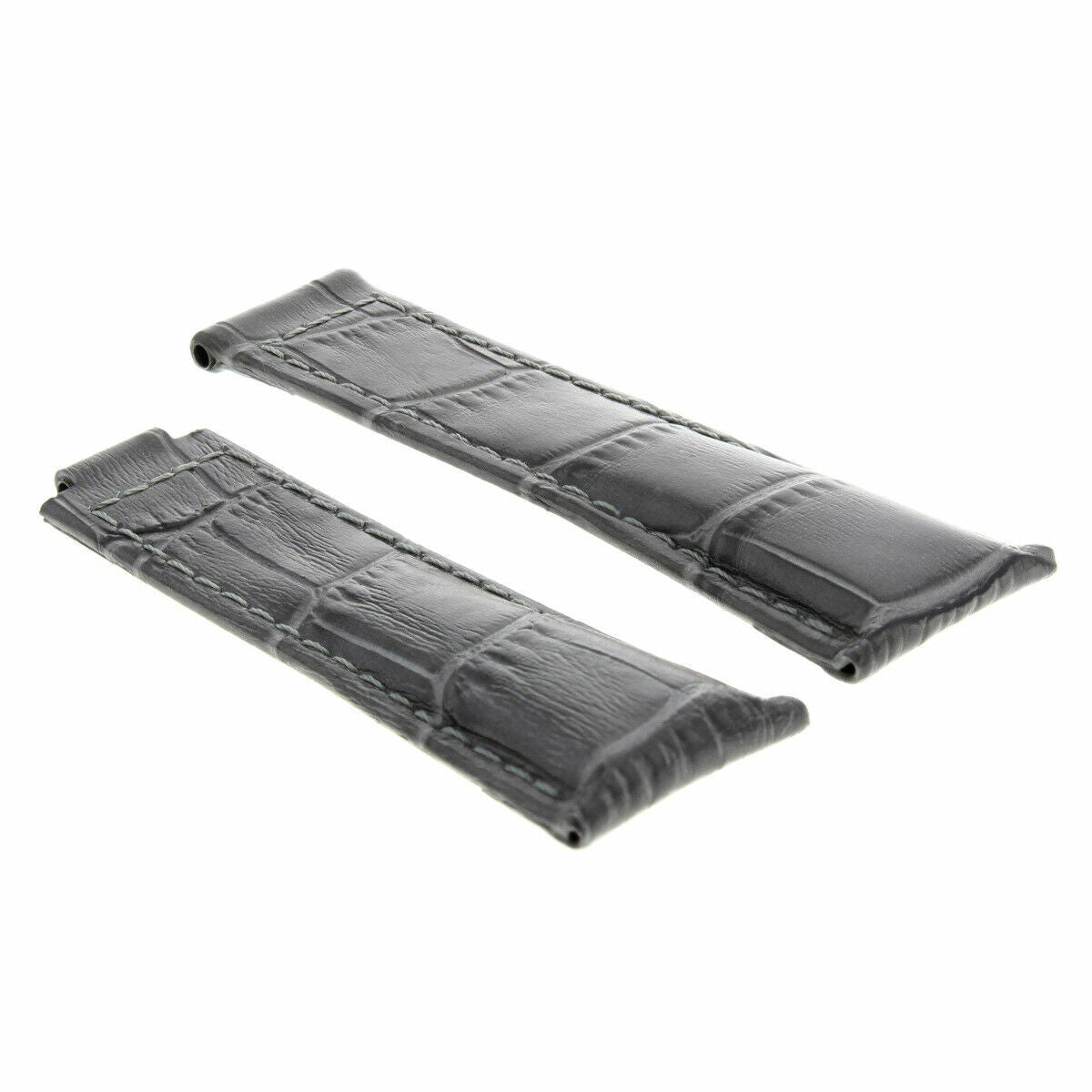 LEATHER WATCH STRAP BAND FOR ROLEX DAYTONA 16518 116520 116523 116528 GREY LONG