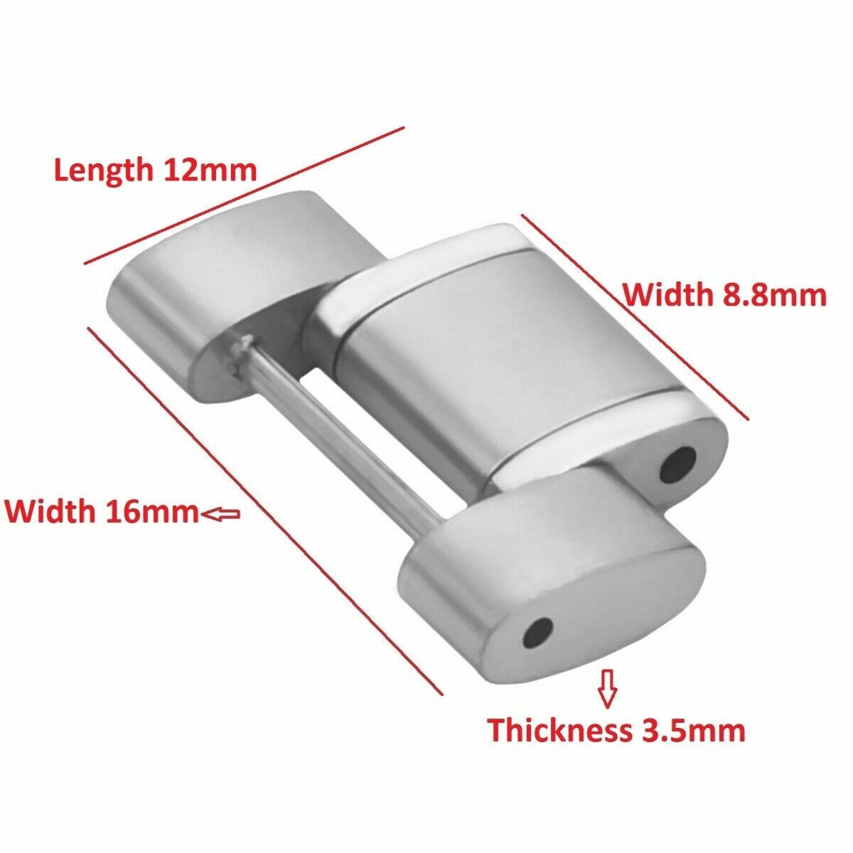 16MM SOLID LINK FOR OMEGA SPEEDMASTER MOON WATCH BAND BRACELET TOP QUALITY STEEL