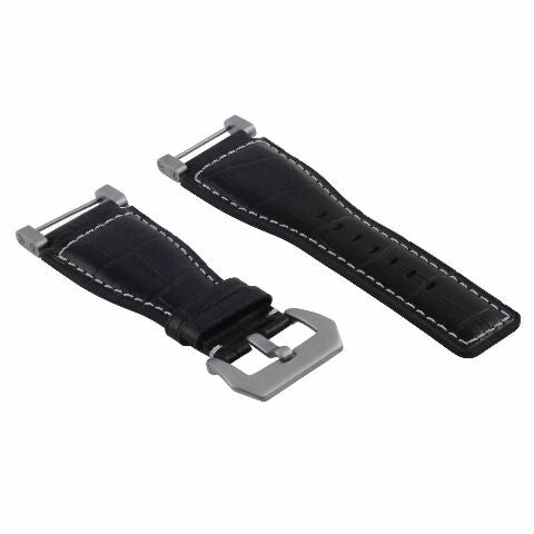 24MM GENUINE LEATHER WATCH BAND STRAP WITH STAINLESS STEEL ADAPTER FOR SUUNTO