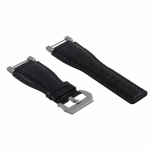 24MM GENUINE LEATHER WATCH BAND STRAP WITH STAINLESS STEEL ADAPTER FOR SUUNTO