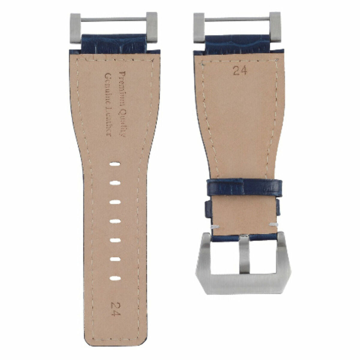 24MM FOR SUUNTO CORE REPLACEMENT LEATHER WATCH BAND STRAP + STAINLESS STEEL ADAPTER