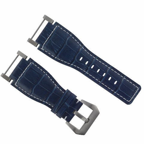 24MM GENUINE LEATHER WATCH BAND STRAP WITH STAINLESS STEEL ADAPTER FOR SUUNTO