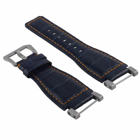 24MM GENUINE LEATHER WATCH BAND STRAP WITH STAINLESS STEEL ADAPTER FOR SUUNTO