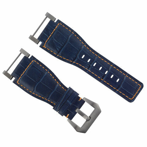 24MM GENUINE LEATHER WATCH BAND STRAP WITH STAINLESS STEEL ADAPTER FOR SUUNTO