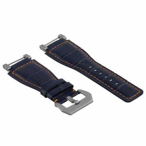 24MM GENUINE LEATHER WATCH BAND STRAP WITH STAINLESS STEEL ADAPTER FOR SUUNTO