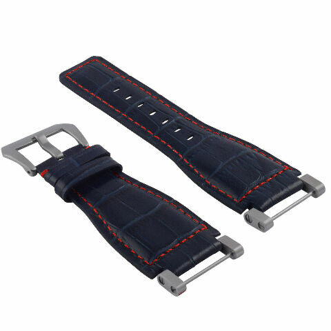 24MM GENUINE LEATHER WATCH BAND STRAP WITH STAINLESS STEEL ADAPTER FOR SUUNTO