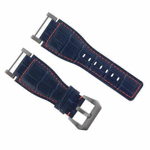 24MM GENUINE LEATHER WATCH BAND STRAP WITH STAINLESS STEEL ADAPTER FOR SUUNTO