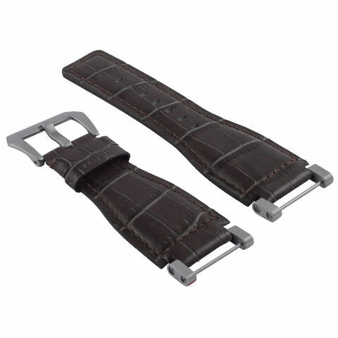 24MM GENUINE LEATHER WATCH BAND STRAP WITH STAINLESS STEEL ADAPTER FOR SUUNTO