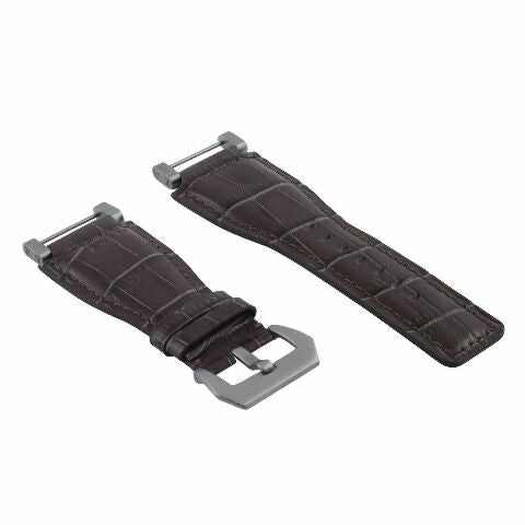 24MM GENUINE LEATHER WATCH BAND STRAP WITH STAINLESS STEEL ADAPTER FOR SUUNTO