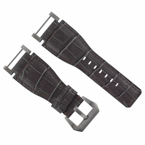 24MM GENUINE LEATHER WATCH BAND STRAP WITH STAINLESS STEEL ADAPTER FOR SUUNTO