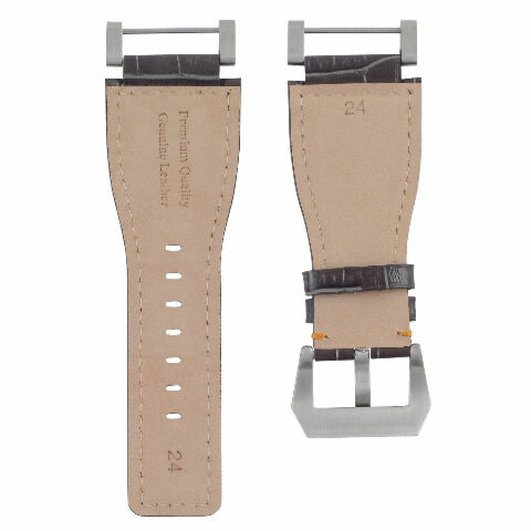 24MM GENUINE LEATHER WATCH BAND STRAP WITH STAINLESS STEEL ADAPTER FOR SUUNTO