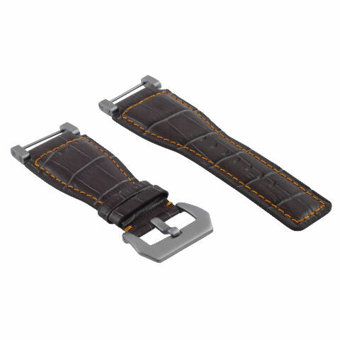 24MM GENUINE LEATHER WATCH BAND STRAP WITH STAINLESS STEEL ADAPTER FOR SUUNTO
