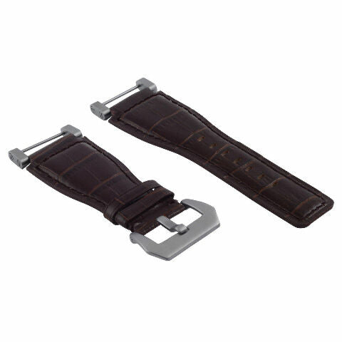 24MM GENUINE LEATHER WATCH BAND STRAP WITH STAINLESS STEEL ADAPTER FOR SUUNTO