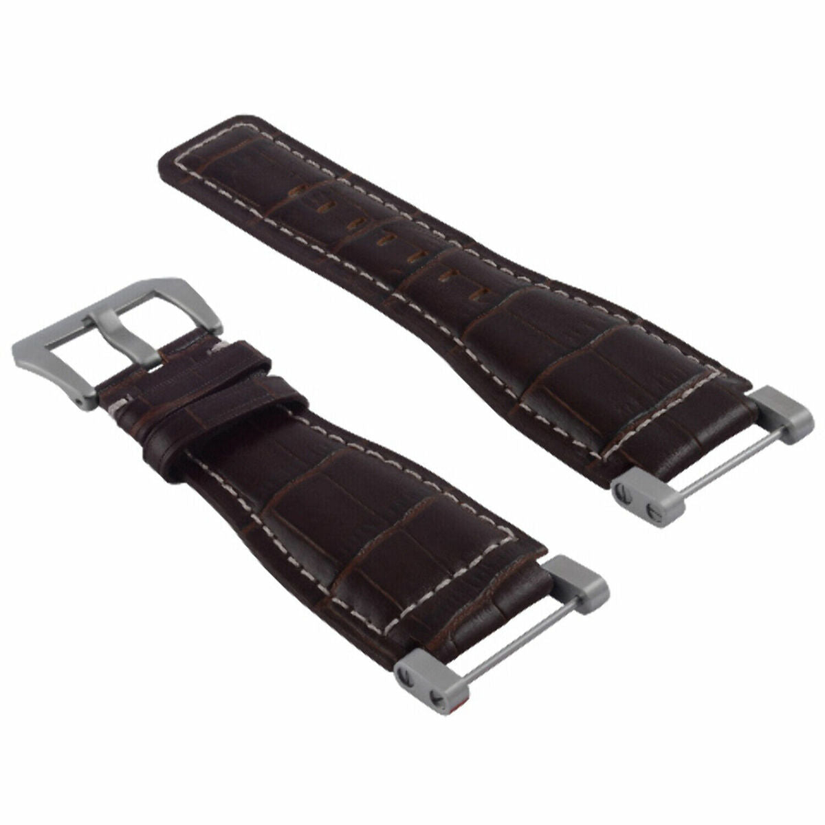 24MM GENUINE LEATHER WATCH BAND STRAP WITH STAINLESS STEEL ADAPTER FOR SUUNTO