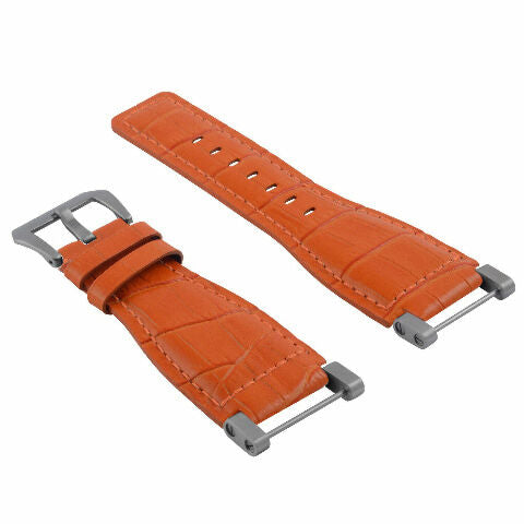 24MM GENUINE LEATHER WATCH BAND STRAP WITH STAINLESS STEEL ADAPTER FOR SUUNTO