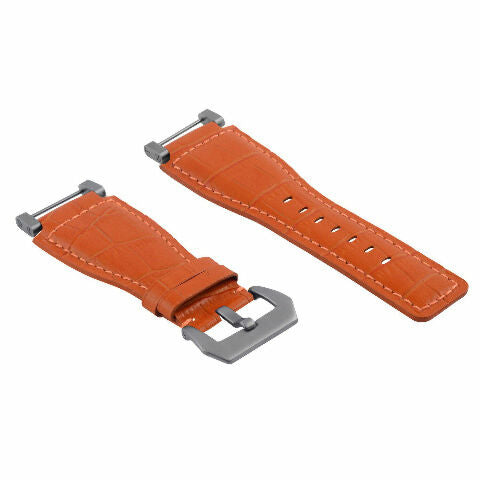 24MM GENUINE LEATHER WATCH BAND STRAP WITH STAINLESS STEEL ADAPTER FOR SUUNTO