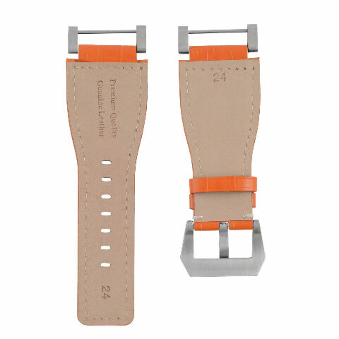 24MM GENUINE LEATHER WATCH BAND STRAP WITH STAINLESS STEEL ADAPTER FOR SUUNTO