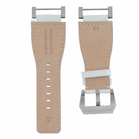 24MM GENUINE LEATHER WATCH BAND STRAP WITH STAINLESS STEEL ADAPTER FOR SUUNTO