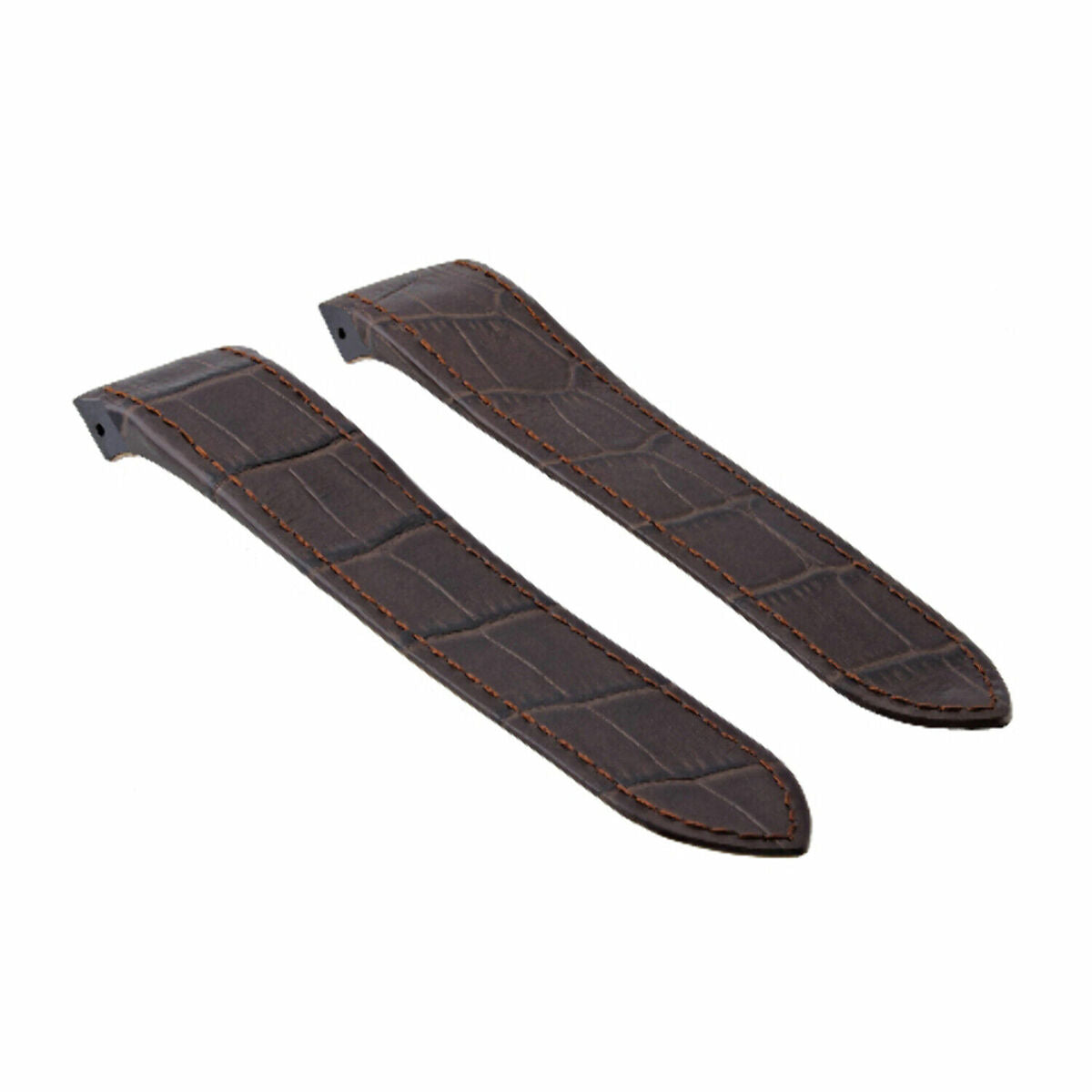 20-23-24.5MM LEATHER WATCH BAND STRAP FOR CARTIER SANTOS 100 XL CHRONOGRAPH, Light Brown, view 3
