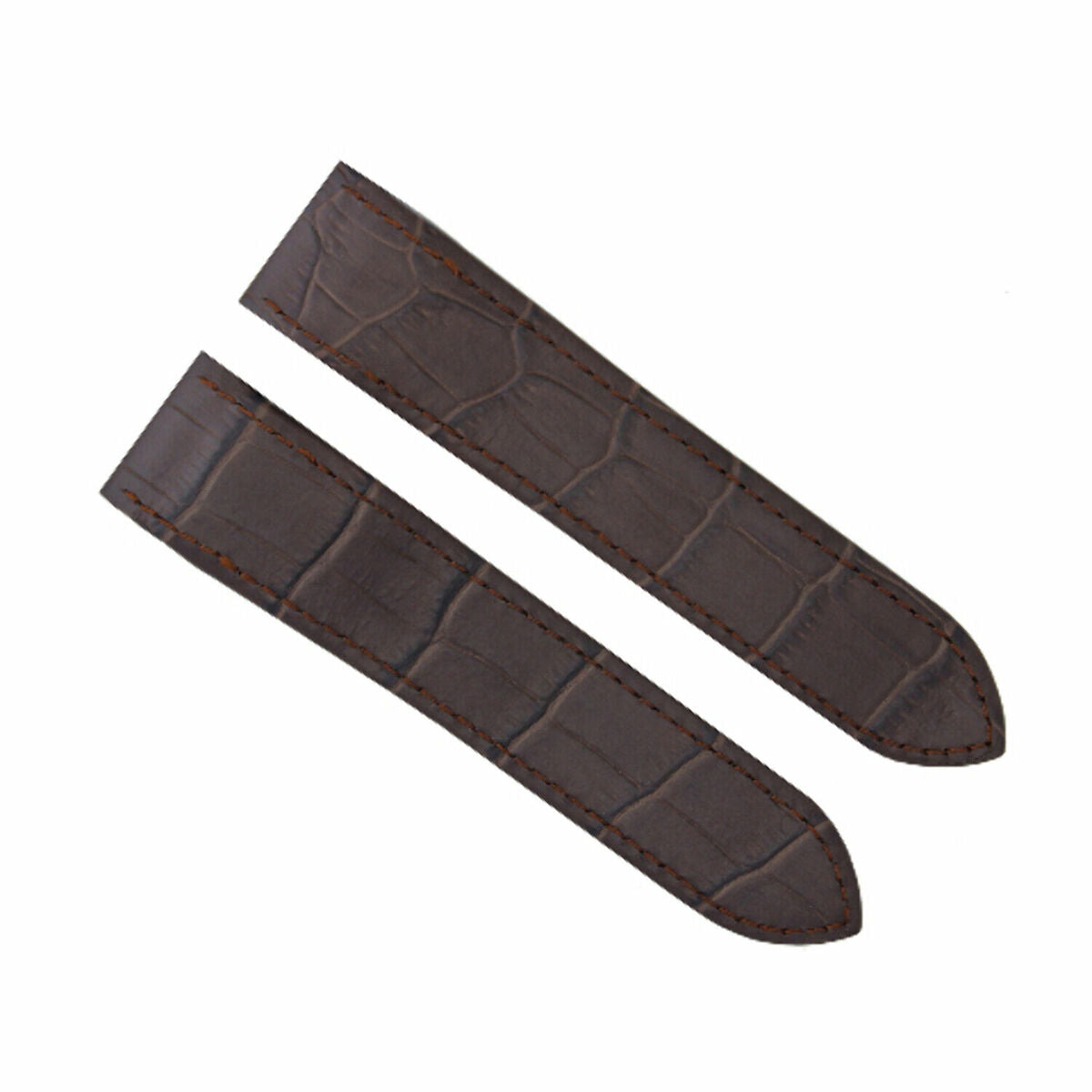20-23-24.5MM LEATHER WATCH BAND STRAP FOR CARTIER SANTOS 100 XL CHRONOGRAPH, Light Brown