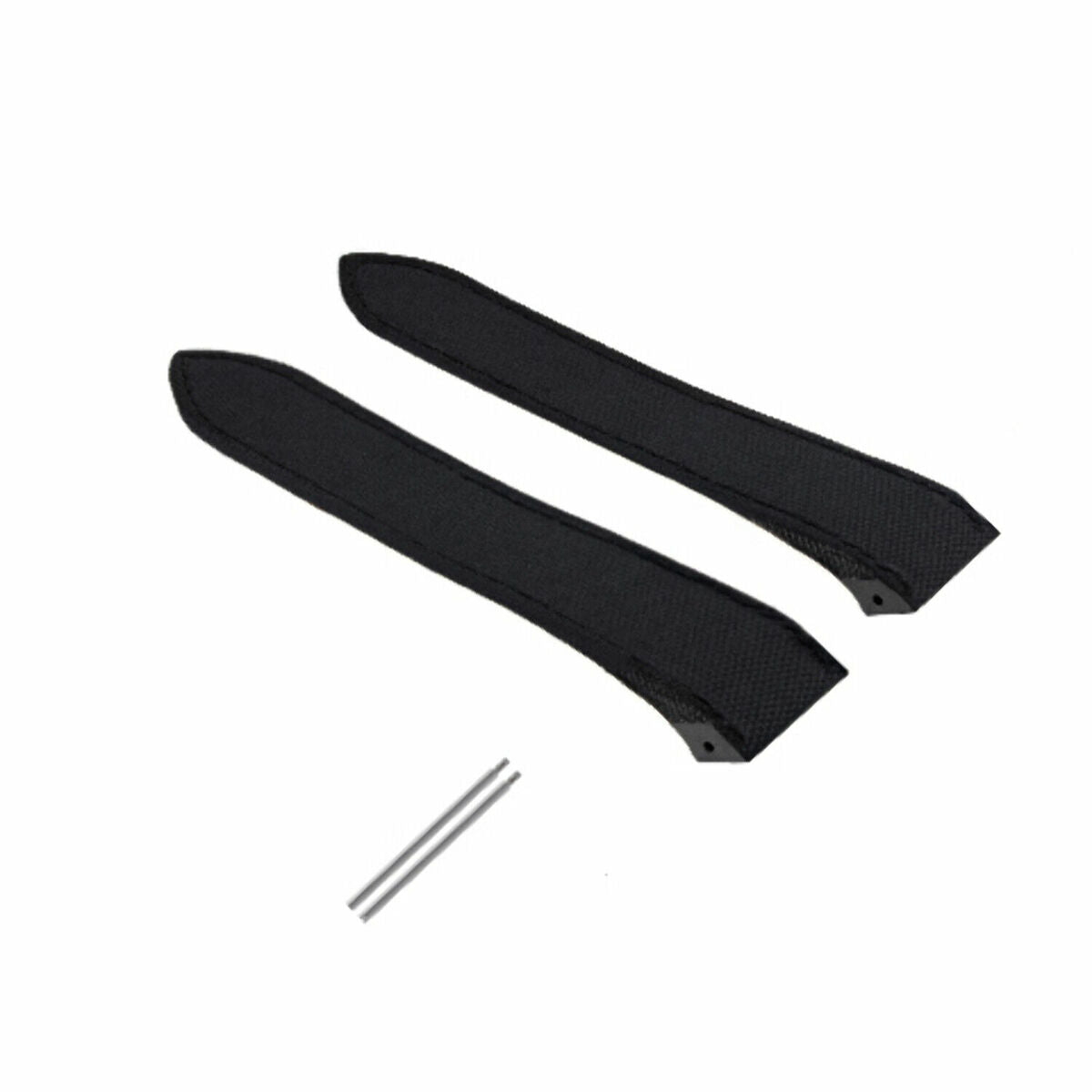 SCREW + 20-23-24.5MM ALLIGATOR GRAIN LEATHER STRAP FOR CARTIER SANTOS 100 XL, Black Toile/Leather, view 3
