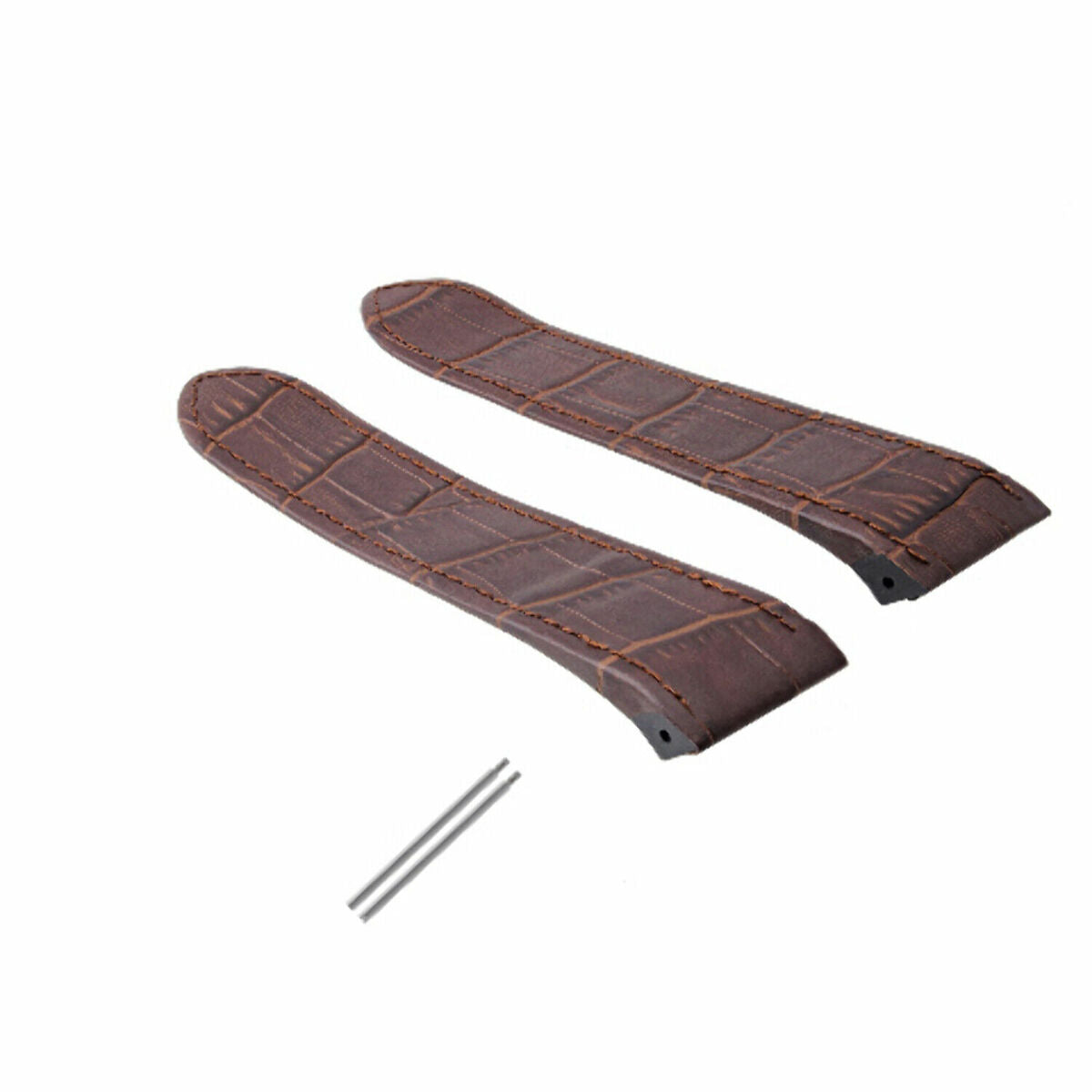 SCREW + 20-23-24.5MM ALLIGATOR GRAIN LEATHER STRAP FOR CARTIER SANTOS 100 XL
