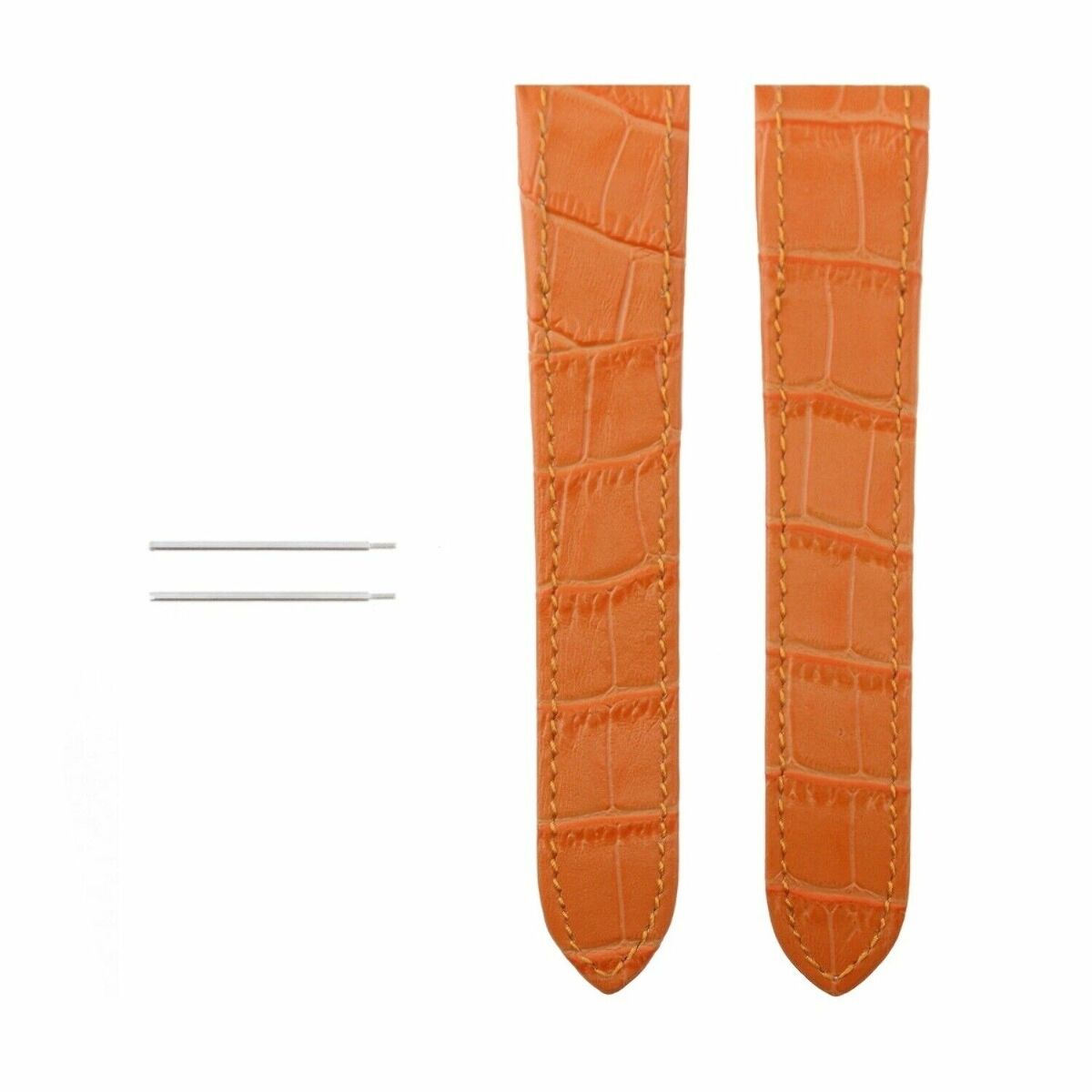 SCREW + 20-23-24.5MM ALLIGATOR GRAIN LEATHER STRAP FOR CARTIER SANTOS 100 XL