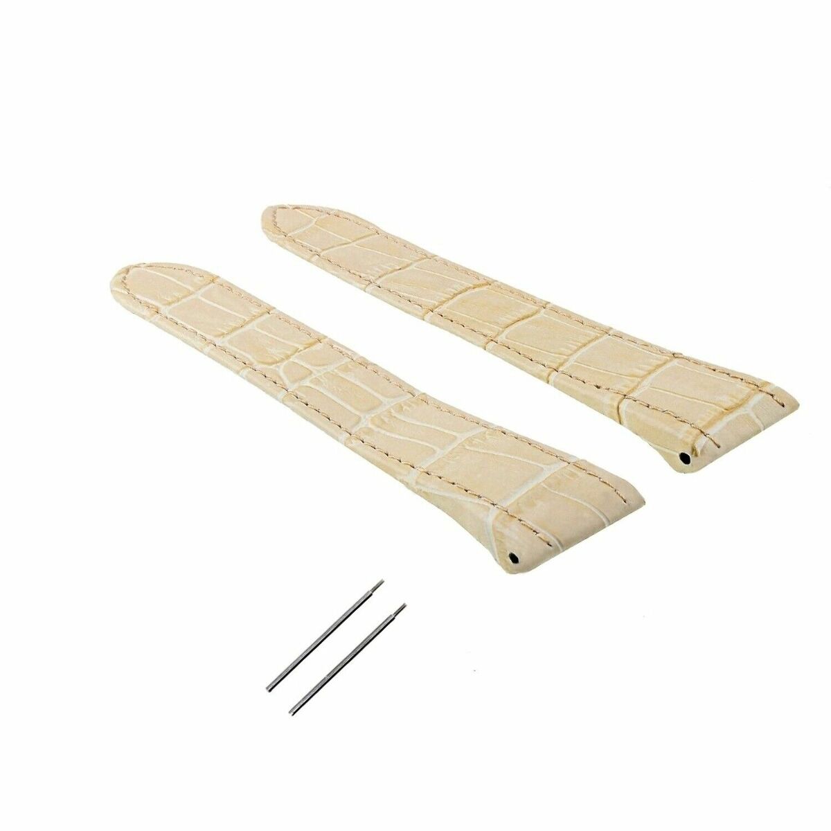 SCREW + 20-23-24.5MM ALLIGATOR GRAIN LEATHER STRAP FOR CARTIER SANTOS 100 XL