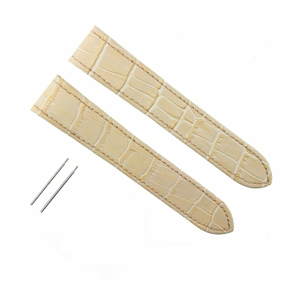 SCREW + 20-23-24.5MM ALLIGATOR GRAIN LEATHER STRAP FOR CARTIER SANTOS 100 XL