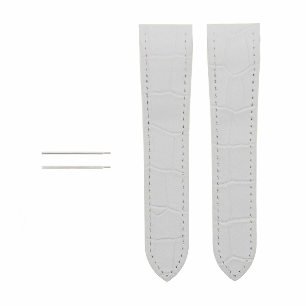 SCREW + 20-23-24.5MM ALLIGATOR GRAIN LEATHER STRAP FOR CARTIER SANTOS 100 XL