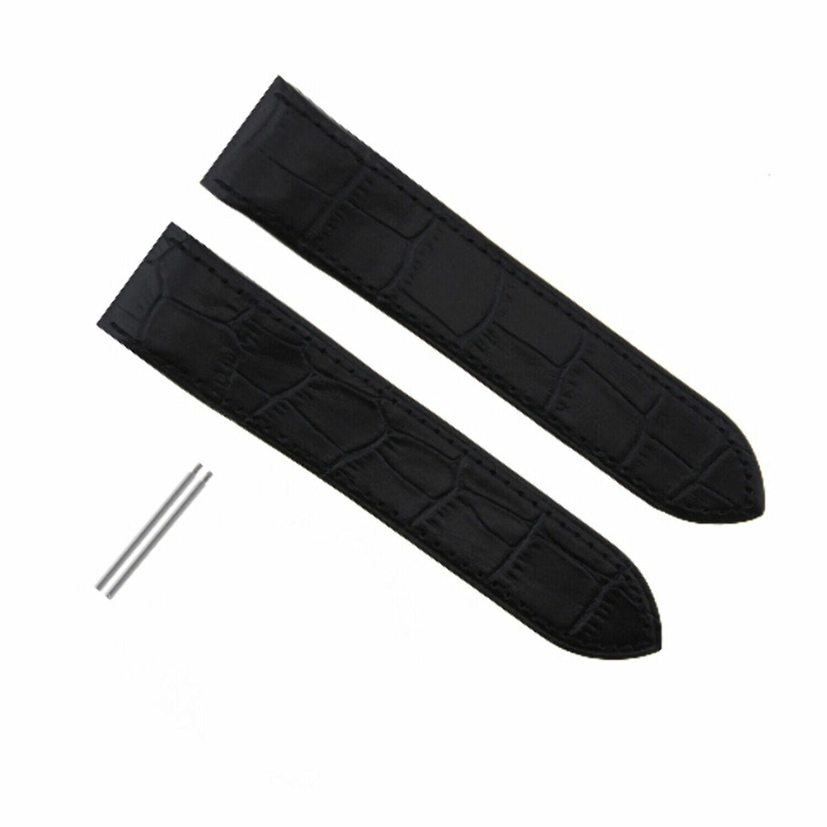 SCREW + 20-23-24.5MM ALLIGATOR GRAIN LEATHER STRAP FOR CARTIER SANTOS 100 XL