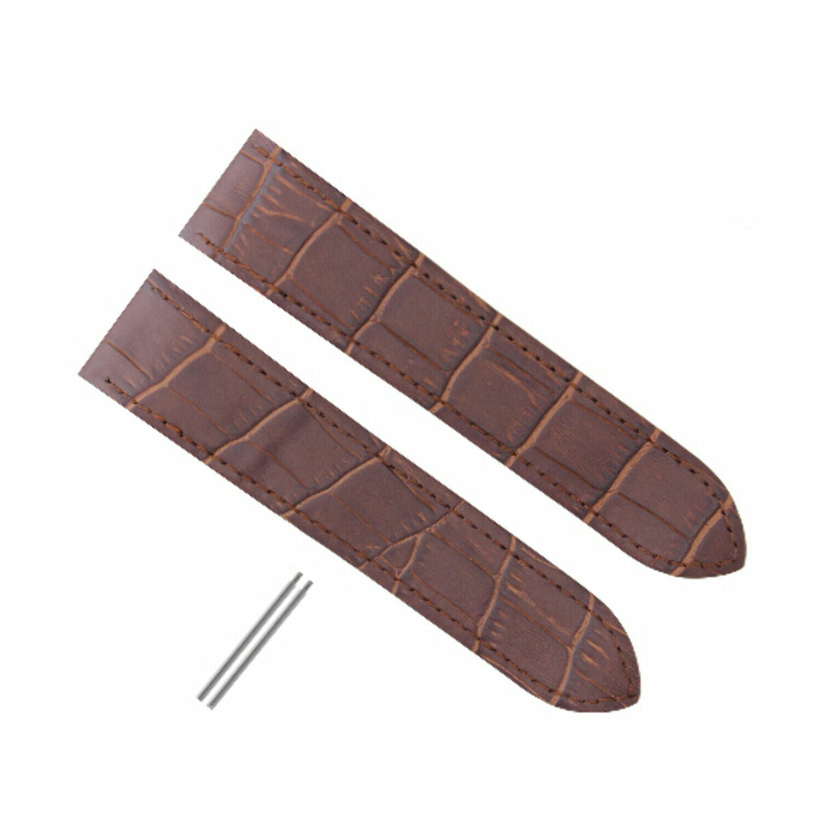 SCREW + 20-23-24.5MM ALLIGATOR GRAIN LEATHER STRAP FOR CARTIER SANTOS 100 XL