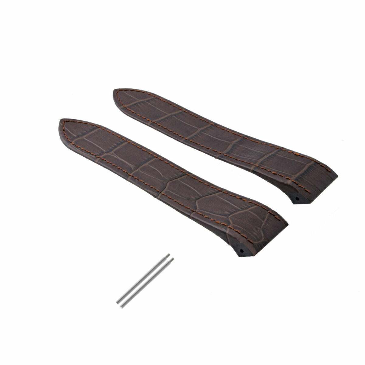 SCREW + 20-23-24.5MM ALLIGATOR GRAIN LEATHER STRAP FOR CARTIER SANTOS 100 XL