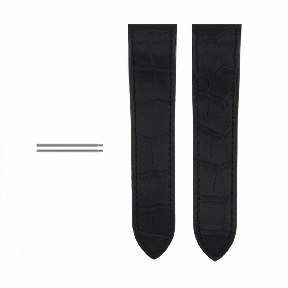SCREW + 20-23-24.5MM ALLIGATOR GRAIN LEATHER STRAP FOR CARTIER SANTOS 100 XL