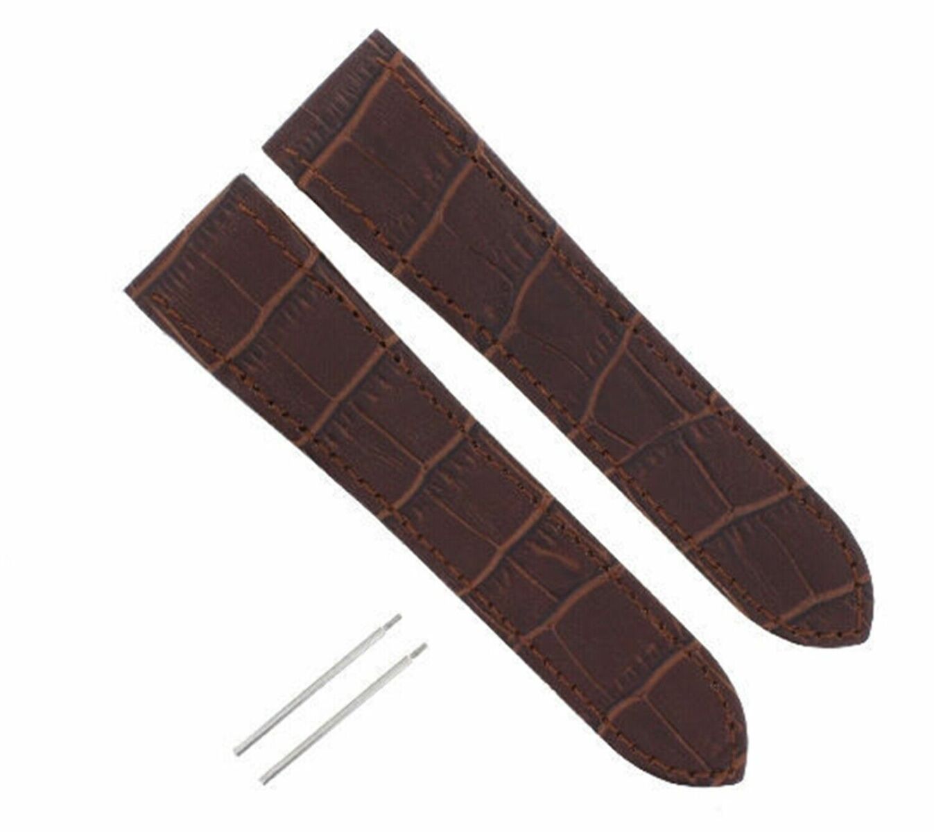 SCREW + 20-23-24.5MM ALLIGATOR GRAIN LEATHER STRAP FOR CARTIER SANTOS 100 XL